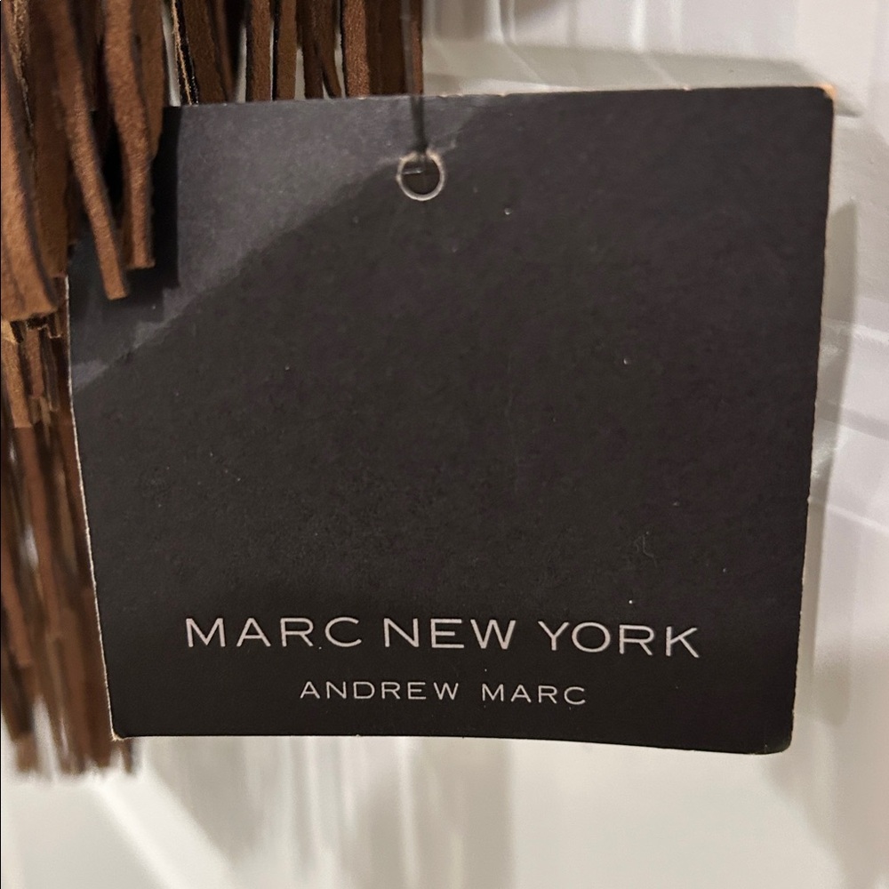 Marc New York western Fringed Cowgirl Poncho wrap faux suede BoHo Cape NWT - Picture 14 of 14